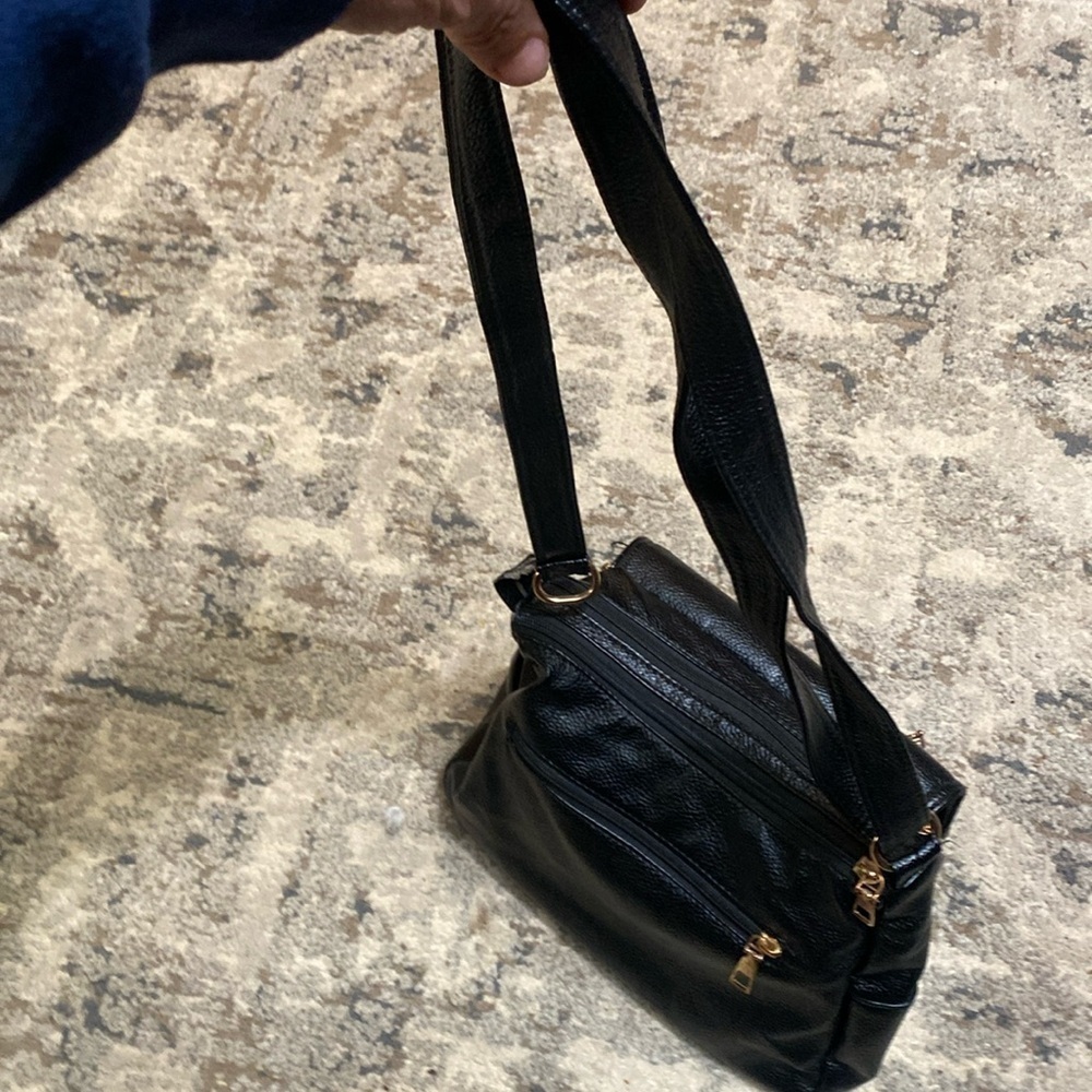 Black Handbag Purse Shoulder Bag Utility Convenient